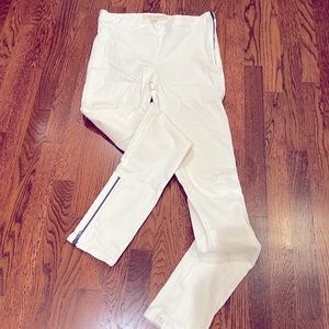 French connection skin tight jeggings with zipper trims size 4 white